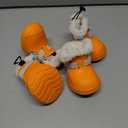 Dog Shoes for Small Medium Large Dogs,Winter Dog Snow Boots & Paw Protectors Waterproof for Cold Weather & Hard Floors,Adjustable Anti-Slip Dog Booties with Removable Wool Liner (Orange, 10)