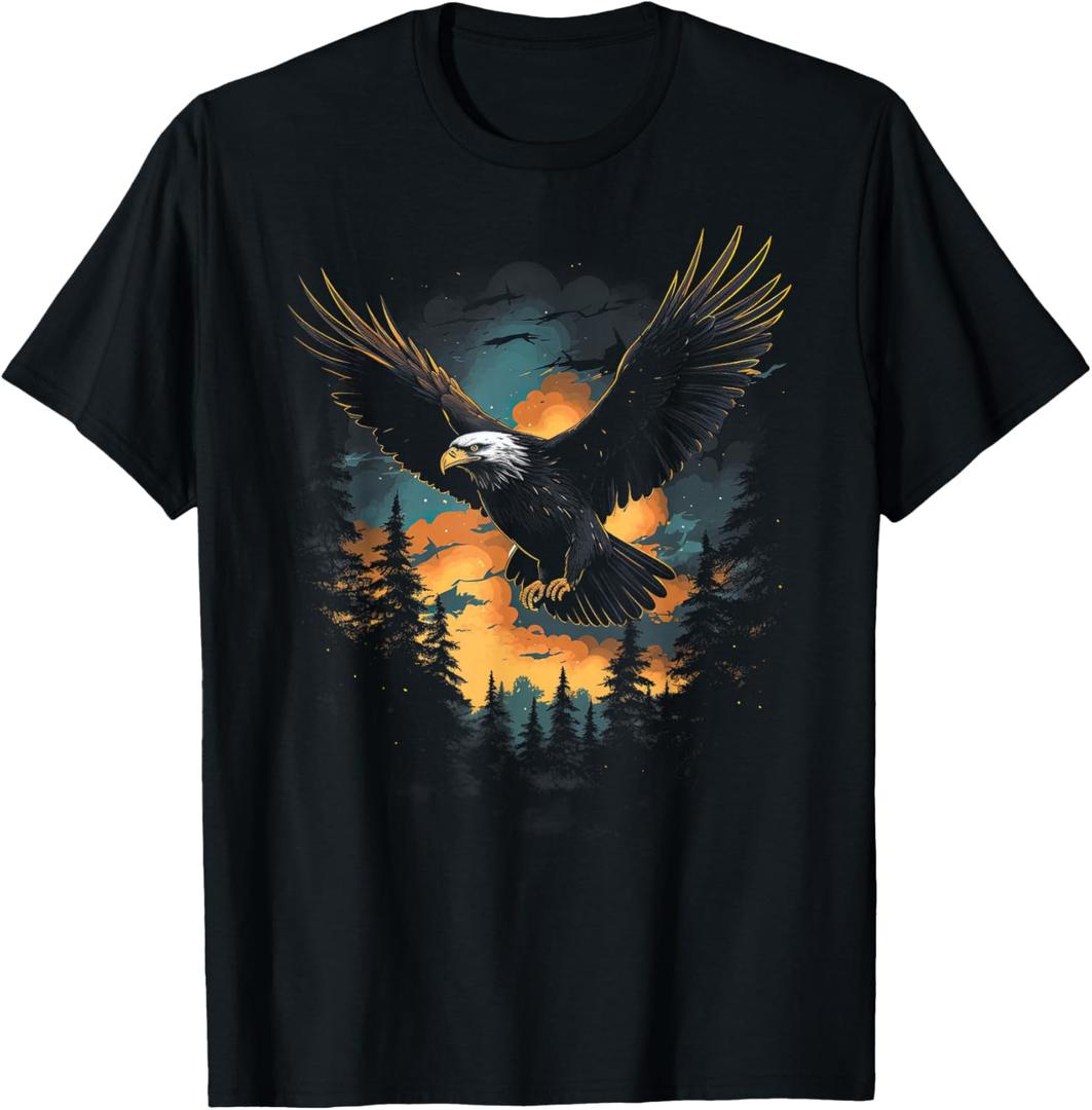 Eagle Forest Animal Wildlife T-Shirt, S