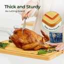 Kitchen Essentials Natural Bamboo Cutting Board XL With Durable, Knife-Friendly Surface & Deep Juice Groove  Perfect For BBQ(Pre Oiled, Natural)