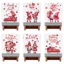 FuWeave 6 Pcs Happy Birthday Chair Covers for Classroom 20x24 Inch Student Classroom Seat Cover Reusable Washable Party Decoration for Teachers School Celebration (Black and White,Buffalo Plaid)