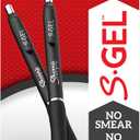 Sharpie S-Gel Gel Pens Ultra Fine Point (0.38mm) Black 12 Count