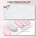 2 x Semi Cured Gel Nail Strips, 20 PCS Gel Nail Stickers - UV Light Wraps, Salon Quality & Easy to Use - French Chess