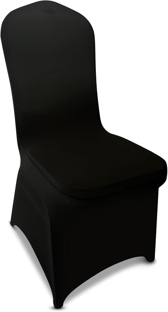 100 Pieces Black Chair Covers - Versatile Stretch Polyester Spandex Dining Chair Slipcovers for Dining, Party, Wedding, Banquet, and More