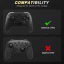 RHOTALL Clear Crystal Protective Case for Nintendo Switch 2 Pro Controller, Edition Ergonomic Hard Shell Cover Controller Grip Protector for Nintendo Switch 2 Pro
