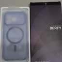 BERFY for iPhone 17 Pro Case for Women, Compatible with MagSafe, Clear Glitter Shockproof Protective Case, Anti-Yellowing, with Screen Protector & 3 Diamond Camera Lens Covers 6.3", Sparkle Blue