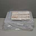 Freebat 6 Pack Closet Organizers and Storage,Clear Stackable Plastic Storage Bins with Lids Magnetic Doors,Clothes Organizers and Storage,Plastic Craft Containers for Wardrobe Kitchen Bathroom Office