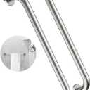 2 Pack 24 Inch Shower Grab Bar, ZUEXT Satin Brushed Nickel Stainless Steel Bathroom Grab Bar, Shower Balance Bar,Safety Hand Rail Support,Handicap Elderly Senior Assist Bath Handle(1.25" Diameter)