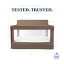 Baby Delight Lunaire Full Size Crib | Breathable Mesh Baby Crib | Tool-Free Assembly Baby Bed | 100% GOTS Certified Organic Cotton Fabric | Organic Mocha