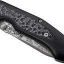 ALBATROSS Premium EDC Pocket Folding Knife with 3.5" Damascus Steel Blade & Ebony Wood Handle, Camping Hunting Knife with Clip, Gift for Men - HGDK011