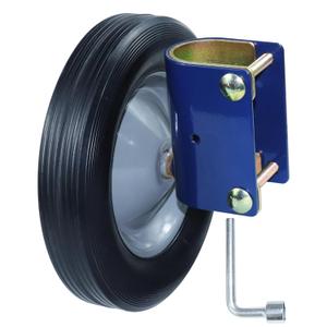 8" Gate Wheel for Metal Tube Gates (Fits 1-5/8" to 2" Diameter)  Heavy-Duty Solid Steel Frame with Durable Hard Rubber, Designed for All Terrains Including Concrete & Grass (Blue)