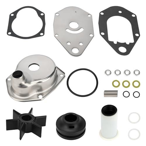 46-812966A12 Water Pump Kit Outboard Motors Impeller Repair for Mercury Mariner Force 4 Stroke 30 40 50 60 HP EFI Outboard Engine Replacement 812966A11 812966A4 812966A5 14334A1 14334A2 14334A3