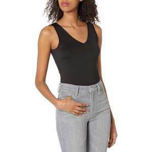 Women's Two-Way Camisole V and Scoop-Neck (Large, Black)