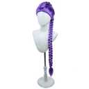 Long Purple Braid Wigs for Girls Women Long Braid Wig Cartoon Movie Halloween Cosplay Costume Animie wig (Purple)