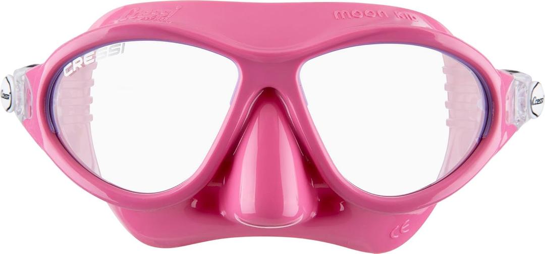 Cressi Kids Comfortable Silicone Mask with Adjustable Strap, for Snorkeling and Pool - for Children 5 to 10 years old - Moon: made in Italy (Pink/Lilac)