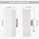 Cerdeco Aluminum Modern Outdoor Wall Light, Exterior Outdoor Wall Sconce Up Down Light Fixtures Matte White [ETL Listed]