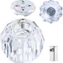 RP41661 Shower Faucet Handle Replacement Kit, Compatible with Delta and Peerless Single Handle Tub Faucets, Includes Button, Screw, Connector, Set Screw, Clear Acrylic