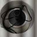 VYORO Farmhouse Table Lamp White Ceramic Lamps Rustic Clay Pot with Fabric Shade Decor for Living Room Bedroom House Bedside Nightstand Home Office