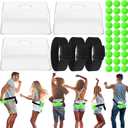 Vinsot 3 Sets Baby Shower Games Bridal Funniest Baby Shower Play, Interactive Shaking Balls for Boy or Girl, Table Tennis Twerk Game (Green)