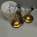 KDG Cordless Wall Sconces Set of 2, Small Wireless 5200mAh Rechargeable Battery Fabric LED Wall Lamps, Portables Lightings for Wall Painting, Living Room, Bedroom, Hallway, Gifts, Night Light (Gold)