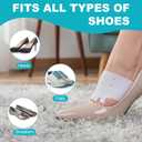 Silicone Toe Separators Sleeves for Bunions Women & Men, Hallux Valgus Relief - Toe Straightener & Spacer (2 Pairs, Transparent)