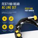 FE37190 Upgraded Rear AC Line Set, Air Conditioning Hoses Replacement Lines with Nylon Cable Ties Fit for 2011-2016 Ford Explorer, 2013-2019 Flex and MKT Rear High-Pressure Auxiliary AC Hose Kit
