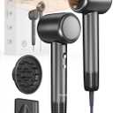 High-Speed Hair Blow Dryer: 160000 RPM Professional Hairdryer 500 Millions Negative Ionic Low Noise Thermo Control Lightweight Fast Drying with Brushless Motor for Gift Travel Home Salon