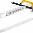24 Inch Clear Replacement Towel Bar for Ceramic Holder - Cut to Fit Any Size, Spring Loaded Adjustable Plastic Towel Rod for Porcelain Holders, No Demolition Installation