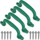 Dolibest Set of 4 Safety Playground Handles,Swing Set Kids Safety Hand Grips for Playset, Climbing Frame, Play House,Climbing Frame, Play House Handles(Green)