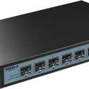 8 Port 10G Web Managed Switch, 8X10G SFP+ Ports, Link Aggregation/QoS/VLAN/IGMP, Wall Mounted Fanless 10Gb Multi-gig Network SwitchSFP Ports Only