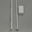 Curtain Rods No Drilling for Windows 30 to 45 Inches,5/8 Inch Diameter No Drill Small Curtain Rod Set with 3M Adhesive Brackets,Not Suitable for Painted Walls, White