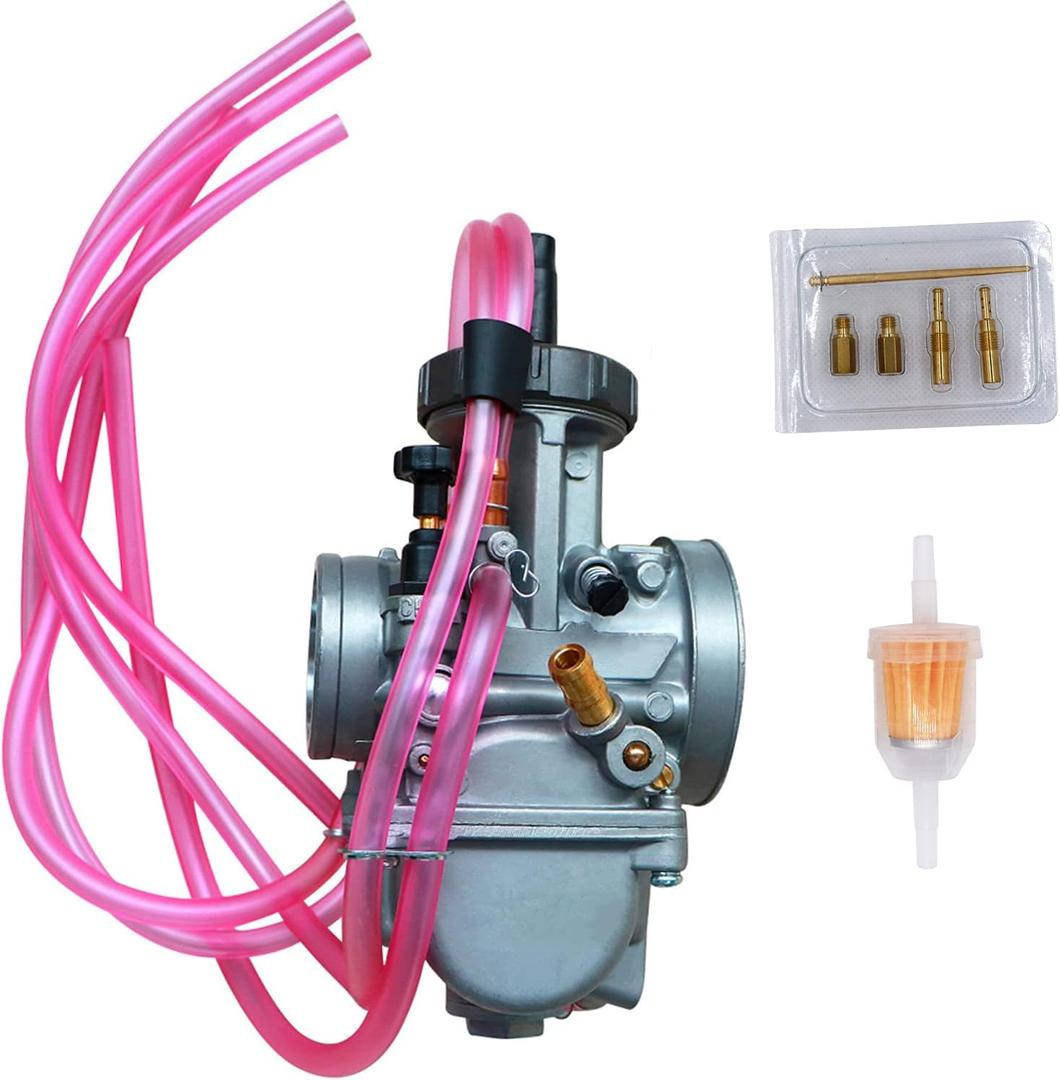 Motorcarb Air Striker Carburetor for Keihin PWK 38mm for Yamaha YZ250 Suzuki RM125 RM250 Honda CR250 CR500 Kawasaki KX125 KX250 Carb (Grey)