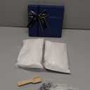 MTLEE Pearled Candle 2.2 lb Sand Wax Scented Sand Candle Kit with Gift Box 50 Wicks Refillable Jar White Beaded Wax Gift Set for Friends Mother Lover Women Family(Sage)