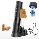 CIRCLE JOY Rechargeable Wine Opener Electric Wine Bottle Opener 7-in-1 Wine Gift Set with Electric Vacuum Pump, Charging Station, Foil Cutter, Wine Aerator Pourer and 2 Wine Stoppers