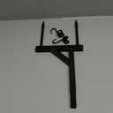 Kesfitt Garden Hose Holder Stand with 4 Spikes & 2 Tool Hooks, Detachable Heavy Duty Metal Freestanding Hose Reel Outdoor Organizer for Lawn Yard Water Storage Rack