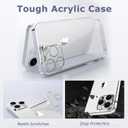 for iPhone 16 Pro Max Case 6.9-Inch 2024 Yellowing-Resistant Shockproof Phone Cover Anti-Scratch with Camera Lens Protector for iPhone 16 Pro Max Phone Transparent Case (Silver Border)