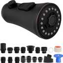 Hibbent Pull Down Kitchen Faucet Head Replacement, 3-Function Kitchen Sink Spray Nozzle with 15 Adapters, Compatible with Moen, American Standard, Delta, Kohler Faucets, Oil-Rubbed Bronze