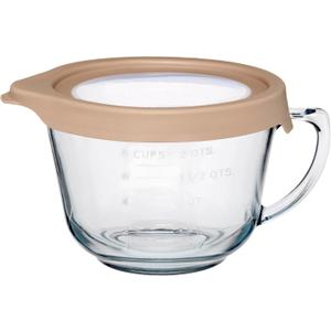 Anchor Hocking Batter Bowl, 2 Quart Glass Mixing Bowl with TrueFit Lid