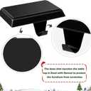 Christmas Stocking Holder Bases - Mantel Stocking Hangers Hanging Hooks for Fireplace Stand Hanger Holder Weighted Hangers for Xmas Holiday Decoration (2 Black, 2)