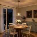 Glass Kitchen Island lighting 9", Matte Gold Hanging Lights for Kitchen | Modern Pendant Light Fixtures with Clear Glass Shade for Kitchen over Dining Table,E26 Base,Adjustable Height,Dimmable Gold, 1 Light
