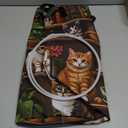 Cute Cat Laundry Basket Bookshelf Animal Oxford Cloth Laundry Hamper Funny With Handle Foldable Portable Clothes Storage Basket 18.9 X 16.5 In Storage Bag For Laundry Room/Bathroom/Bedroom/Dormitories