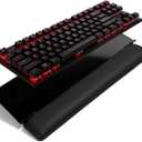 Computer Keyboard Wrist Rest Stand for Desktop Space-Saving Keyboard Riser with Silicone Wrist Rest for Office Desk, Home, School, Easy Typing, 3-Level Height Adjustment, Black