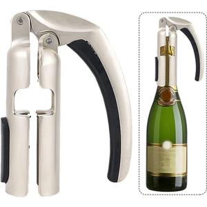 Champagne Bottle Opener, Zinc Alloy Sparkling Wine Cork Puller, Bar Jar Cork Puller Champagne Corkscrew, Multifunctional Bottle Opener, Gift for Wine Lovers(COLOR:A)