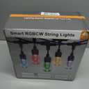 XMCOSY+ Smart Outdoor String Lights, 123Ft Patio Lights Waterproof, App Control, Compatible with Alexa, RGBCWIC Color Changing LED String Light for Outside (Black)