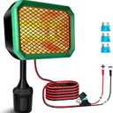 Golf Cart Heater Electric, 400W Safe & Fast Silent Carbon Fiber Heating, Electric Battery Operated Heater with 360 Rotatable Head, Compatible with Yamaha/Club Car/EZGO, Golf Gifts Cart Accessories