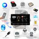 13.3 Inch Universal Double DIN Rotatable Android Car Stereo with 4GB+64GB IPS 19201080 Head Unit GPS Navigation Car Radio Compatible with Apple CarPlay/Android Auto Bluetooth 5.0 4G LTE