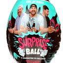 2pcs Dude Perfect Surprise Ball for Kids with 5 Toys + Sticker Pack, Unwrap Hidden Prizes and a Mystery Character, Collect All 7 Characters, Game for All Ages