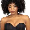 Smart & Sexy Women's Light Lined Strapless Bra (Black, L)
