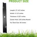 115-5059-03 Mower Blades for 50'' Cut Toro TimeCutter Z Series Mowers Replaces OEM no. 110-6837-03 112-9759-03