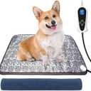 Cat Heating Pad, (1818 in) Pet Heating Pad for Cats Puppy Heated Dogs Blanket with Timer(1-24H),Waterproof Heated Cat Blanket with Chew Resistant Steel Cord