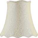 Aspen Creative 30501 Transitional Scallop Bell Shape Spider Construction Lamp Shade in Light Beige, 16" Wide (10" x 16" x 15")